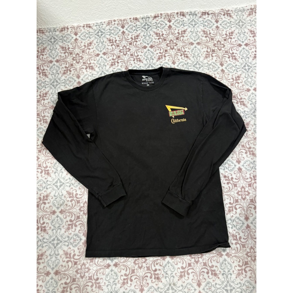 In-N-Out Burger California Graphic Long Sleeve Shirt Black Mens Medium